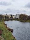 Somes river in Cluj-Napoca Royalty Free Stock Photo