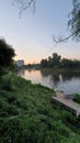 Somes river in Cluj-Napoca Royalty Free Stock Photo