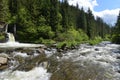 Somesul Rece river, with water escape gallery, near Maguri-Racatau village from Cluj district, Romania, Europe.