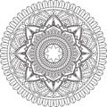 Simple Mandala Circle Coloring page for Adult, Children