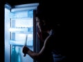 Something horrible hiding in refrigerator Royalty Free Stock Photo