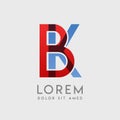 BK logo letters with blue and red gradation