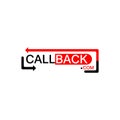 Callback Logotype Design Royalty Free Stock Photo