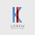 IK logo letters with blue and red gradation