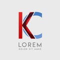 KC logo letters with blue and red gradation