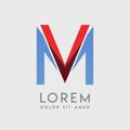 VM logo letters with & x22;blue and red& x22; gradation