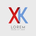 XK logo letters with blue and red gradation