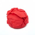 Something round in a red napkin