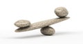 Something Weighty: Pebble stability scales Royalty Free Stock Photo