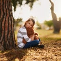 Sometimes all you need is a hug from your bear. Portrait of a sweet little girl hugging her teddy bear while playing Royalty Free Stock Photo