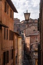 Somewhere in the streets of the old medieval Siena city Royalty Free Stock Photo