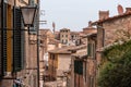 Somewhere in the streets of the old medieval Siena city Royalty Free Stock Photo