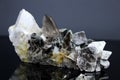 Somky Quartz With Biotite Mica Mineral Specimen Royalty Free Stock Photo