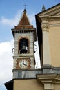 Somma lombardo old abstract church tower bell sunny day