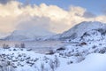 Arctic winter landscapes at Sommaroy, Nordland, Norway Royalty Free Stock Photo