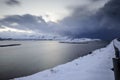 Arctic winter landscapes at Sommaroy, Nordland, Norway Royalty Free Stock Photo