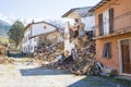 The damage caused by the earthquake that hit central Italy in 2016. Sommati of Amatrice,Italy,29 April 2017.