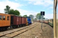 France, Normandy - the old Somme Bay Railway going in direction of Le Crotoy Royalty Free Stock Photo