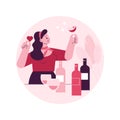 Sommelier abstract concept vector illustration.