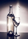 Sommelier fills a glass of wine Royalty Free Stock Photo