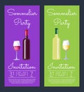 Sommelier Party with Dates on Vector Illustration