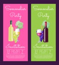 Sommelier Party Invitation on Vector Illustration