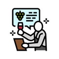 sommelier profession color icon vector illustration