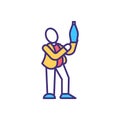 Sommelier RGB color icon