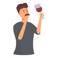 Sommelier tasting red wine and thinking about quality Royalty Free Stock Photo