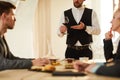 Sommelier at Tasting Session Royalty Free Stock Photo