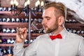 Sommelier in the wine cellar Royalty Free Stock Photo