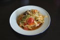 Somtam - Thai papaya salad , thai food