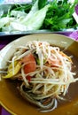 Somtum, Green papaya salad, spicy Thai food