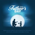 son and father play ball, happy international father\'s day concept, can be use for card, poster, website, brochure. abstract