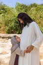 Son of God blessing children Royalty Free Stock Photo