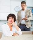 Son waits for his mother Royalty Free Stock Photo