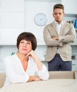 Son waits for his mother Royalty Free Stock Photo