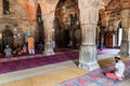 SONA MASJID, BANGLADESH - NOVEMBER 11, 2016: Interior of Choto Shona Mosque Small Golden Mosque in Banglade