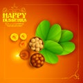 Sona patta for wishing Happy Dussehra Royalty Free Stock Photo