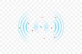 Sonar wave sign. Vector illustration. Radar icon