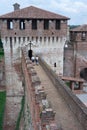 the Soncino Medieval Castle Fortress in north italy