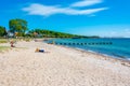 Sonderborg, Denmark, June 18, 2022: Summer day at a beach at Dan