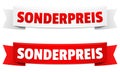 Sonderpreis - Special Sale Ribbon Vector Banners. Royalty Free Stock Photo