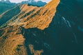 Sondrio - Valtellina IT - Autumnal aerial view of Alpe Colina Royalty Free Stock Photo