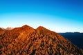 Sondrio - Valtellina IT - Autumnal aerial view of Alpe Colina Royalty Free Stock Photo