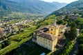 Sondrio, Valtellina, Italy, Aerial view Royalty Free Stock Photo