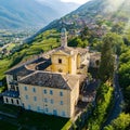 Sondrio, Valtellina, Italy, Aerial view Royalty Free Stock Photo