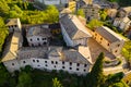 Sondrio, Valtellina, Italy, Castel Masegra, aerial view Royalty Free Stock Photo