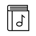 Song book vector illustration, line style icon