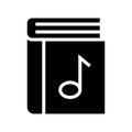 Song book vector illustration, solid style icon